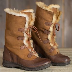 Born Sheep Skin Leather Shearling 7 Chestnut Nome